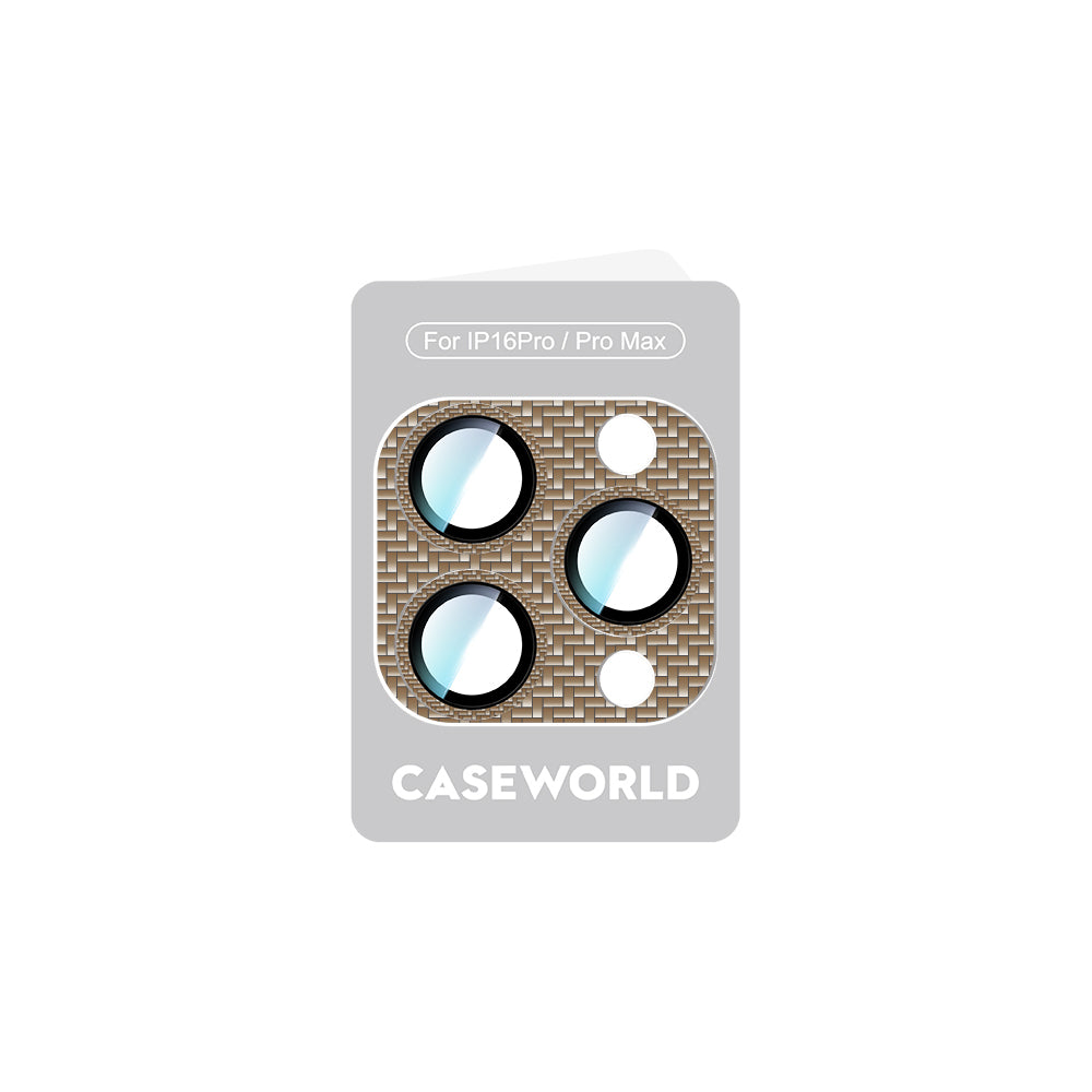Apple iPhone 16 Pro CaseWorld Karbon Fiber Serisi Anti Reflective Ultra Clear Full Kamera Lens Koruyucu
