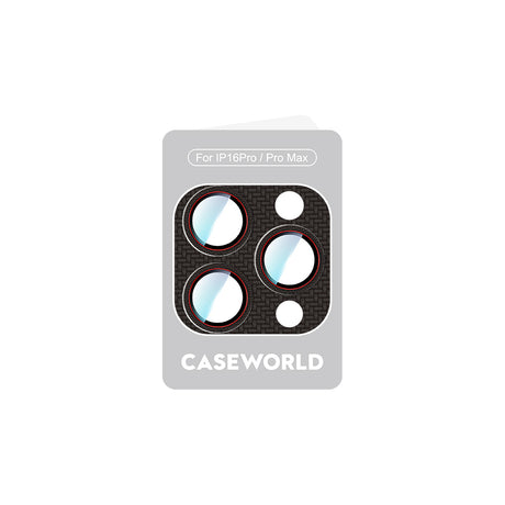 Apple iPhone 16 Pro CaseWorld Karbon Fiber Serisi Anti Reflective Ultra Clear Full Kamera Lens Koruyucu