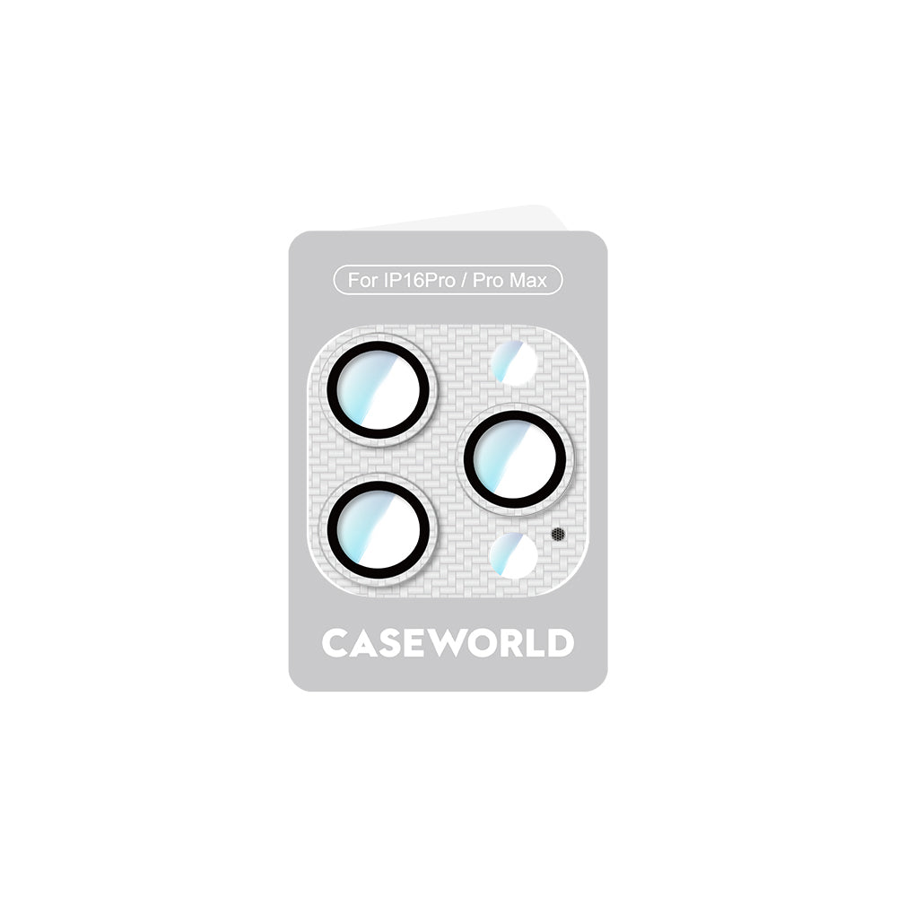 Apple iPhone 16 Pro CaseWorld Karbon Fiber Serisi Anti Reflective Ultra Clear Full Kamera Lens Koruyucu