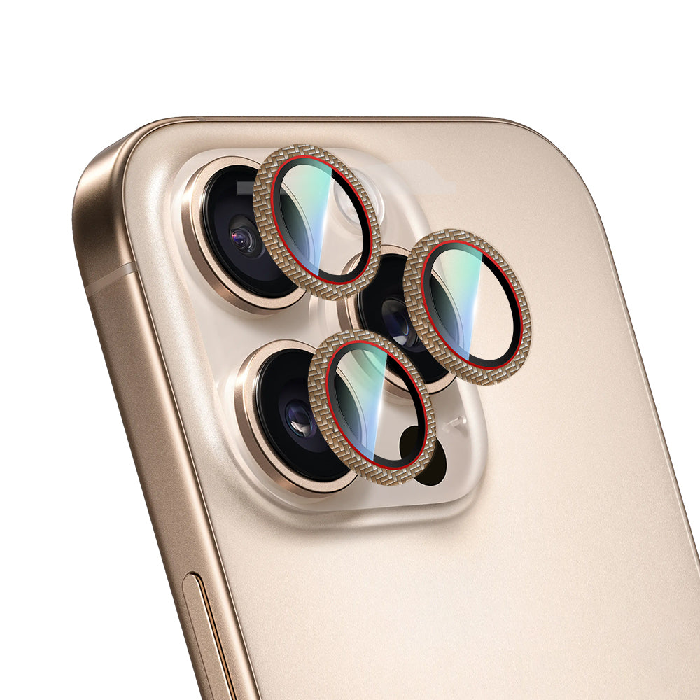 Apple iPhone 16 Pro CaseWorld Karbon Fiber Serisi Anti Reflective Ultra Clear Kamera Lens Koruyucu