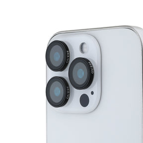 Apple iPhone 16 Pro Guess Orjinal Lisanslı Metal Kamera Lens Koruyucu