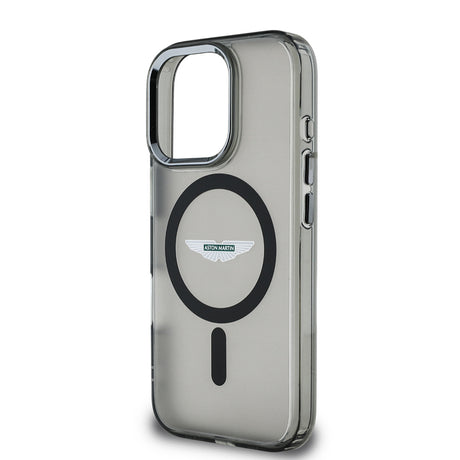 Apple iPhone 16 Pro Kılıf Aston Martin Orjinal Lisanslı M-safe Şarj Özellikli IML Baskı Logolu Buzlu Kapak