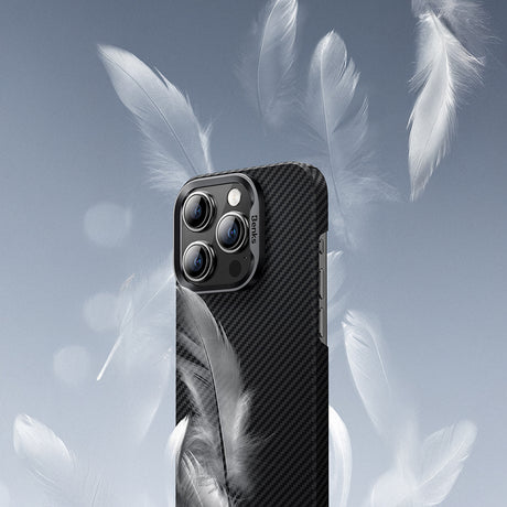 Apple iPhone 16 Pro Kılıf Benks M-safe Şarj Özellikli Metal Kamera Çerçeveli Magnetik ArmorAir 600D Kevlar Fiber Kapak
