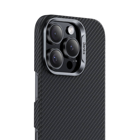 Apple iPhone 16 Pro Kılıf Benks M-safe Şarj Özellikli Magnetik ArmorAir 600D Kevlar Fiber Kapak