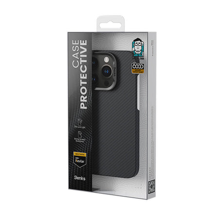 Apple iPhone 16 Pro Kılıf Benks M-safe Şarj Özellikli Magnetik ArmorAir 600D Kevlar Fiber Kapak