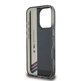 Apple iPhone 16 Pro Kılıf BMW Orjinal Lisanslı M Logolu Üç Renk Çizgili Motorsport Vertical Stripe Kapak
