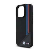 Apple iPhone 16 Pro Kılıf BMW Orjinal Lisanslı M-safe Şarj Özellikli M Logolu Üç Çizgili Dikiş Detaylı Meshed Tricolor Stripes Kapak