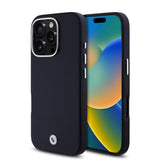 Apple iPhone 16 Pro Kılıf BMW Orjinal Lisanslı M-safe Şarj Özellikli Metal Logolu Tam Kaplama Deri Kapak
