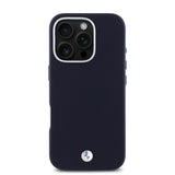 Apple iPhone 16 Pro Kılıf BMW Orjinal Lisanslı M-safe Şarj Özellikli Metal Logolu Tam Kaplama Deri Kapak