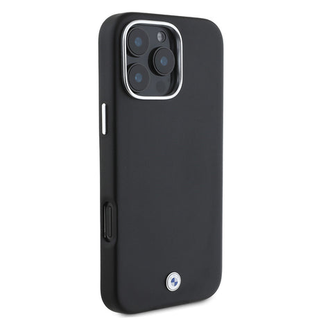 Apple iPhone 16 Pro Kılıf BMW Orjinal Lisanslı M-safe Şarj Özellikli Metal Logolu Tam Kaplama Deri Kapak