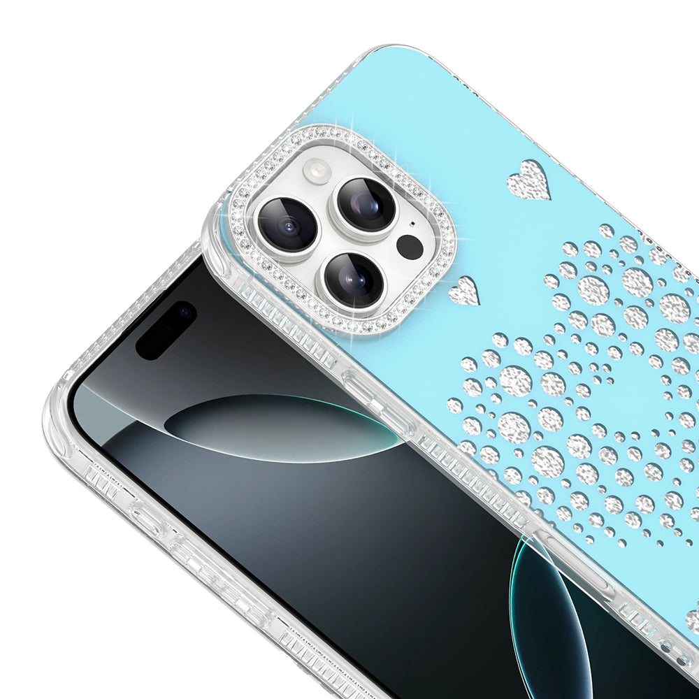 Apple iPhone 16 Pro Kılıf Damla Taşlı Zore Rivas Sert PC Kapak