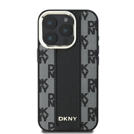 Apple iPhone 16 Pro Kılıf DKNY Orjinal Lisanslı M-safe Şarj Özellikli 3D Yazılı Checkered Pattern Kapak