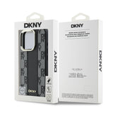 Apple iPhone 16 Pro Kılıf DKNY Orjinal Lisanslı M-safe Şarj Özellikli 3D Yazılı Checkered Pattern Kapak