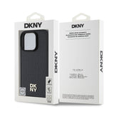 Apple iPhone 16 Pro Kılıf DKNY Orjinal Lisanslı M-safe Şarj Özellikli 3D Yazılı Repeat Pattern Kapak