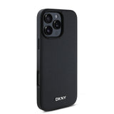 Apple iPhone 16 Pro Kılıf DKNY Orjinal Lisanslı M-safe Şarj Özellikli Metal Logolu PU Deri Grained Kapak