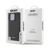 Apple iPhone 16 Pro Kılıf DKNY Orjinal Lisanslı M-safe Şarj Özellikli Metal Logolu PU Deri Grained Kapak