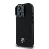 Apple iPhone 16 Pro Kılıf DKNY Orjinal Lisanslı M-safe Şarj Özellikli Metal Logolu PU Deri Plain Kapak