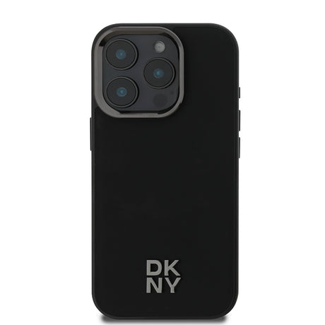 Apple iPhone 16 Pro Kılıf DKNY Orjinal Lisanslı M-safe Şarj Özellikli Metal Logolu PU Deri Plain Kapak