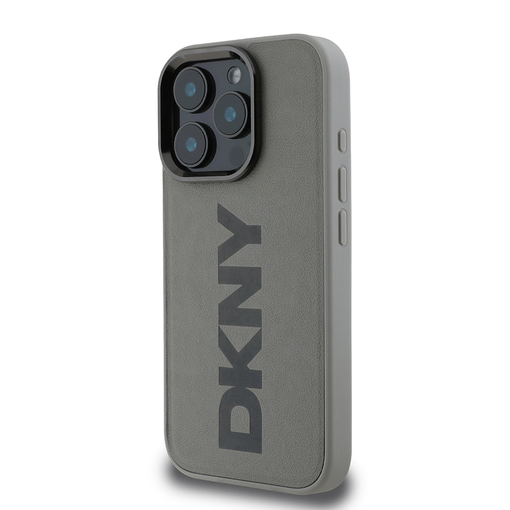 Apple iPhone 16 Pro Kılıf DKNY Orjinal Lisanslı M-safe Şarj Özellikli PU Deri Plain Kapak
