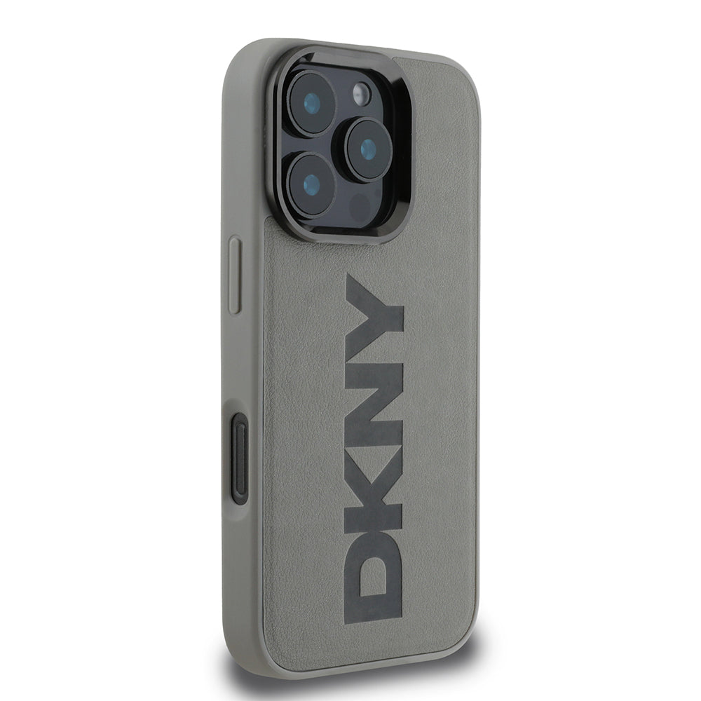 Apple iPhone 16 Pro Kılıf DKNY Orjinal Lisanslı M-safe Şarj Özellikli PU Deri Plain Kapak