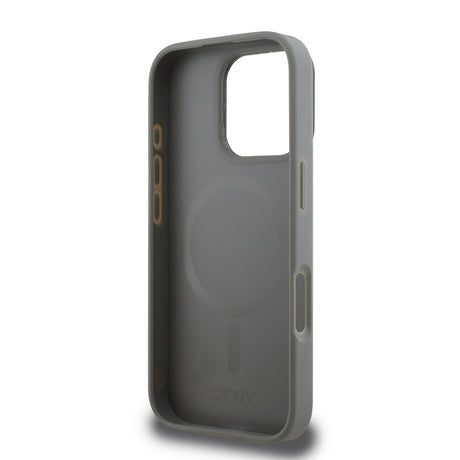 Apple iPhone 16 Pro Kılıf DKNY Orjinal Lisanslı M-safe Şarj Özellikli PU Deri Plain Kapak