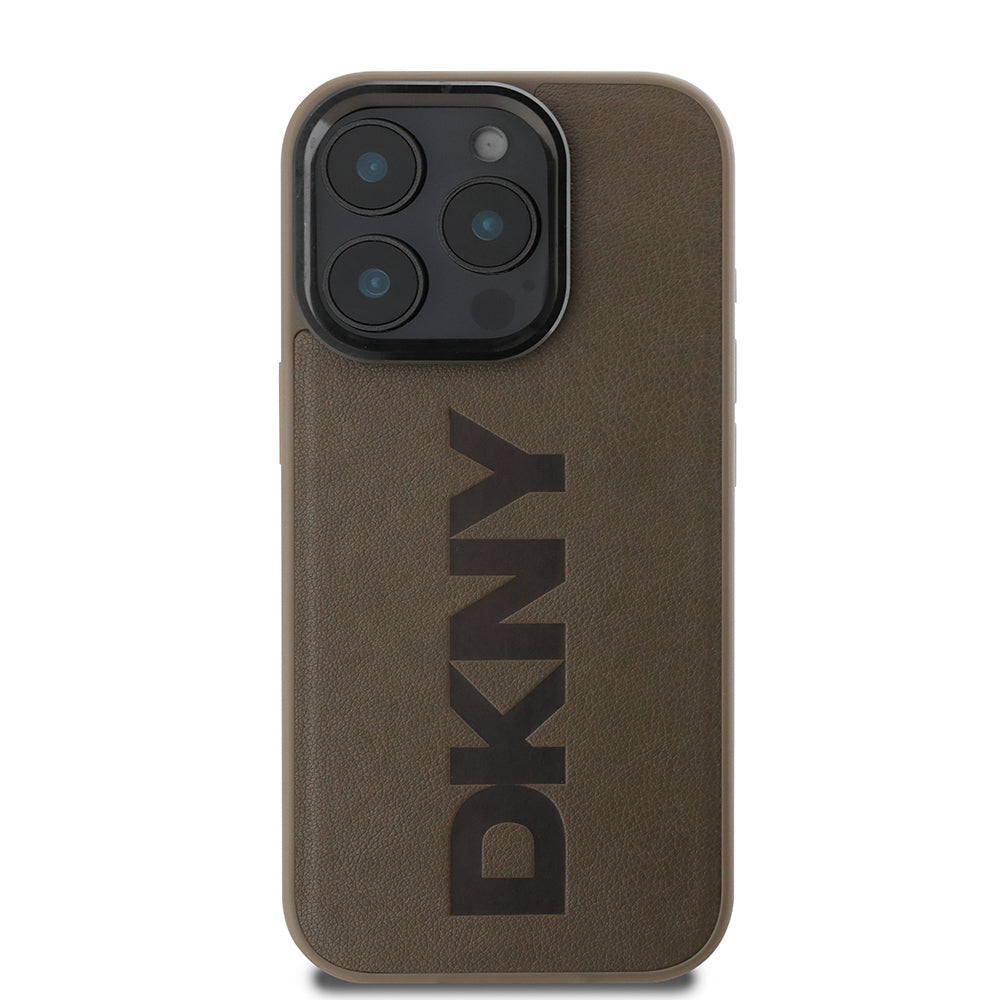 Apple iPhone 16 Pro Kılıf DKNY Orjinal Lisanslı M-safe Şarj Özellikli PU Deri Plain Kapak