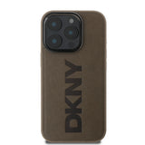Apple iPhone 16 Pro Kılıf DKNY Orjinal Lisanslı M-safe Şarj Özellikli PU Deri Plain Kapak