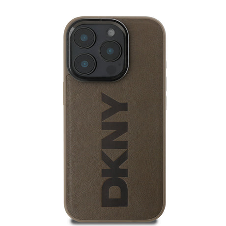 Apple iPhone 16 Pro Kılıf DKNY Orjinal Lisanslı M-safe Şarj Özellikli PU Deri Plain Kapak