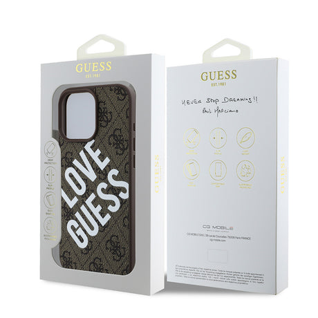 Apple iPhone 16 Pro Kılıf Guess Orjinal Lisanslı Big Love Guess Kapak