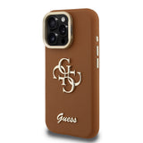 Apple iPhone 16 Pro Kılıf Guess Orjinal Lisanslı Grained Yazı Logolu Kamera Standlı Kapak