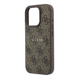 Apple iPhone 16 Pro Kılıf Guess Orjinal Lisanslı M-safe Kabartmalı 4G Desenli Yazı Logolu Kapak