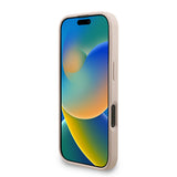 Apple iPhone 16 Pro Kılıf Guess Orjinal Lisanslı M-safe Şarj Özellikli PU Deri Bilek Askı İpli Yazı Logolu Kapak