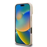 Apple iPhone 16 Pro Kılıf Guess Orjinal Lisanslı M-safe Şarj Özellikli Sıcak Baskılı Yazı Logolu Kamera Standlı PU Deri Peony Kapak