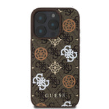 Apple iPhone 16 Pro Kılıf Guess Orjinal Lisanslı M-safe Şarj Özellikli 4G Desenli Yazı Logolu Peony Kapak