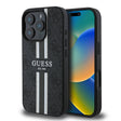 Apple iPhone 16 Pro Kılıf Guess Orjinal Lisanslı M-safe Şarj Özellikli 4G Şerit Tasarımlı Printed Kapak