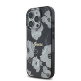 Apple iPhone 16 Pro Kılıf Guess Orjinal Lisanslı M-safe Şarj Özellikli Flower Tone On Tone Ring Kapak