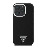Apple iPhone 16 Pro Kılıf Guess Orjinal Lisanslı M-safe Şarj Özellikli Grained Triangle Kapak