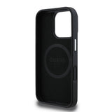 Apple iPhone 16 Pro Kılıf Guess Orjinal Lisanslı M-safe Şarj Özellikli Grained Triangle Kapak