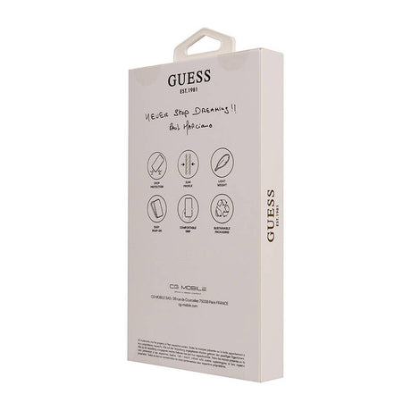 Apple iPhone 16 Pro Kılıf Guess Orjinal Lisanslı M-safe Şarj Özellikli Grained Triangle Kapak