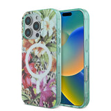 Apple iPhone 16 Pro Kılıf Guess Orjinal Lisanslı M-safe Şarj Özellikli IML Baskılı Jungle Ring Kapak