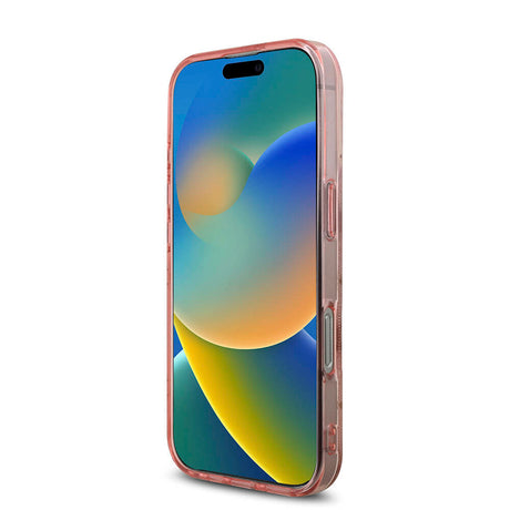 Apple iPhone 16 Pro Kılıf Guess Orjinal Lisanslı M-safe Şarj Özellikli IML Peony ve 4G Desenli Klasik Logolu Kapak