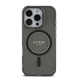 Apple iPhone 16 Pro Kılıf Guess Orjinal Lisanslı M-safe Şarj Özellikli Simli Silikon İnci Bileklikli Kapak