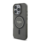Apple iPhone 16 Pro Kılıf Guess Orjinal Lisanslı M-safe Şarj Özellikli Simli Silikon İnci Bileklikli Kapak