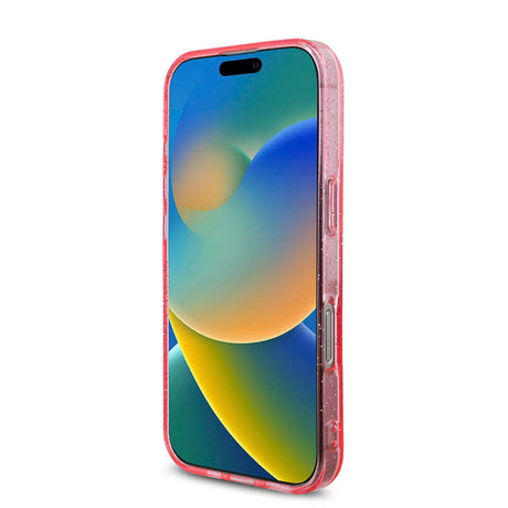 Apple iPhone 16 Pro Kılıf Guess Orjinal Lisanslı M-safe Şarj Özellikli Simli Silikon İnci Bileklikli Kapak