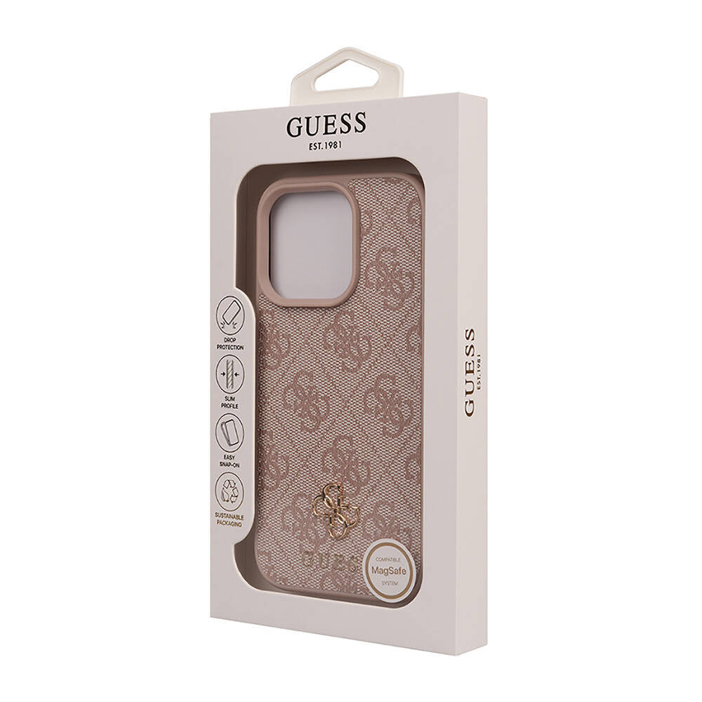 Apple iPhone 16 Pro Kılıf Guess Orjinal Lisanslı M-safe Şarj Özellikli Small 4G Classic Kapak