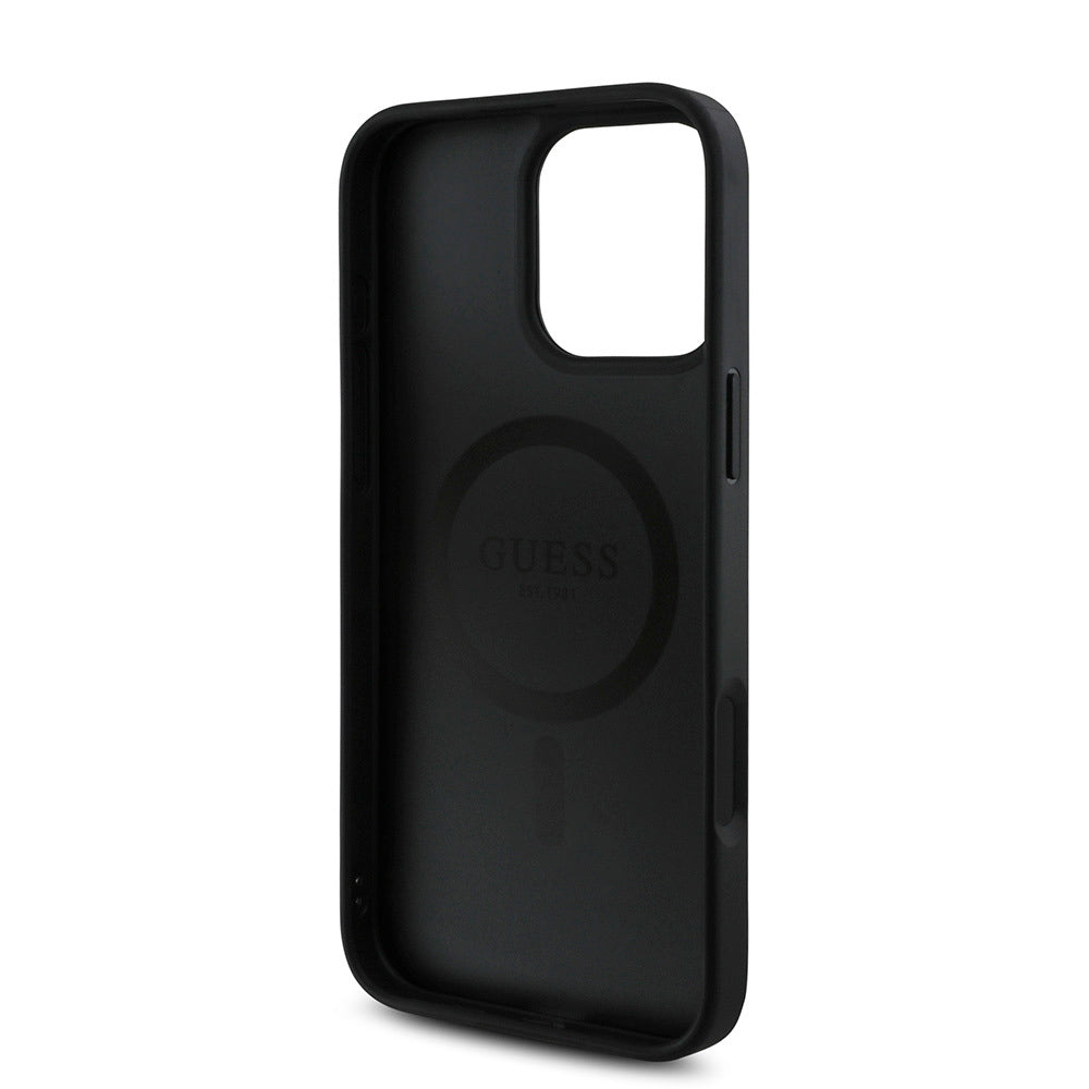 Apple iPhone 16 Pro Kılıf Guess Orjinal Lisanslı M-safe Şarj Özellikli Small 4G Classic Kapak