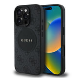 Apple iPhone 16 Pro Kılıf Guess Orjinal Lisanslı M-safe Şarj Özellikli Yazı Logolu Circle Classic Kapak