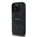 Apple iPhone 16 Pro Kılıf Guess Orjinal Lisanslı M-safe Şarj Özellikli Yazı Logolu Circle Classic Kapak