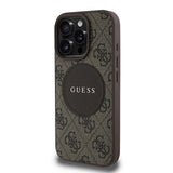 Apple iPhone 16 Pro Kılıf Guess Orjinal Lisanslı M-safe Şarj Özellikli Yazı Logolu Circle Classic Kapak