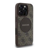 Apple iPhone 16 Pro Kılıf Guess Orjinal Lisanslı M-safe Şarj Özellikli Yazı Logolu Circle Classic Kapak